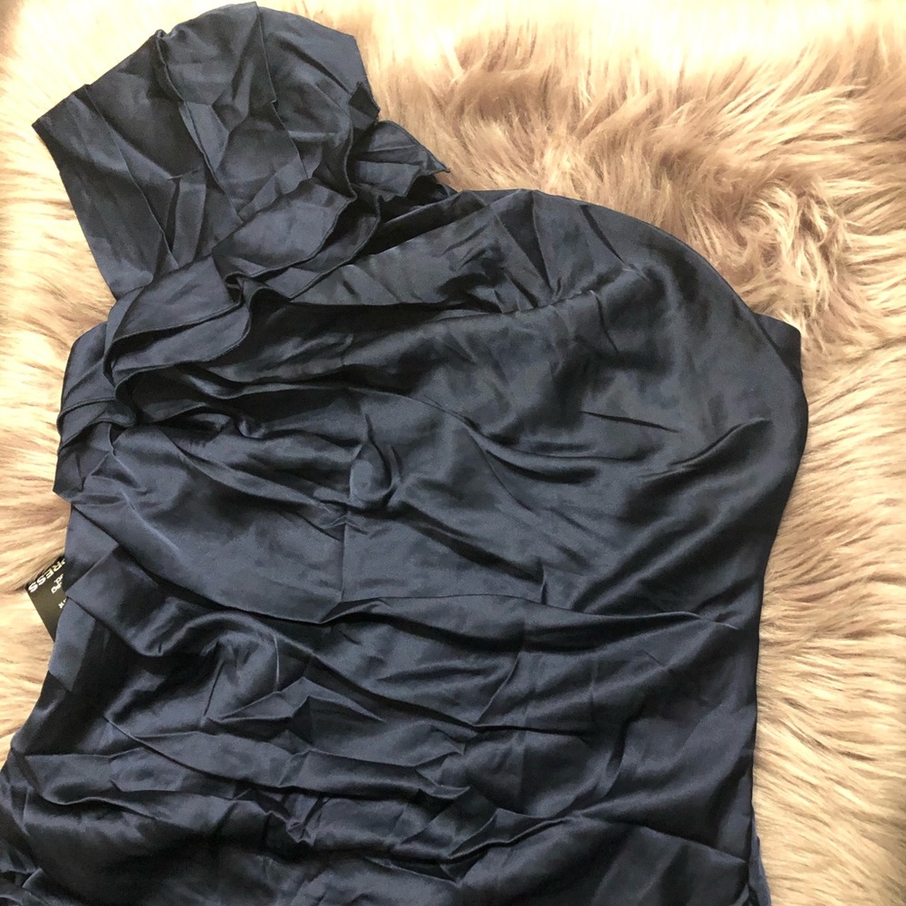 Satin One Shoulder Dress